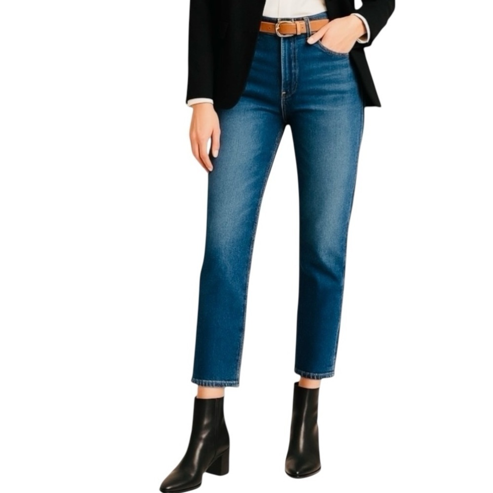FRYE Women's Classic Blue High Waist Straight Leg Jeans Size 6 W28 - Picture 9 of 9